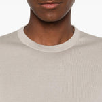 T-shirt girocollo in grigio John smedley - uomo 