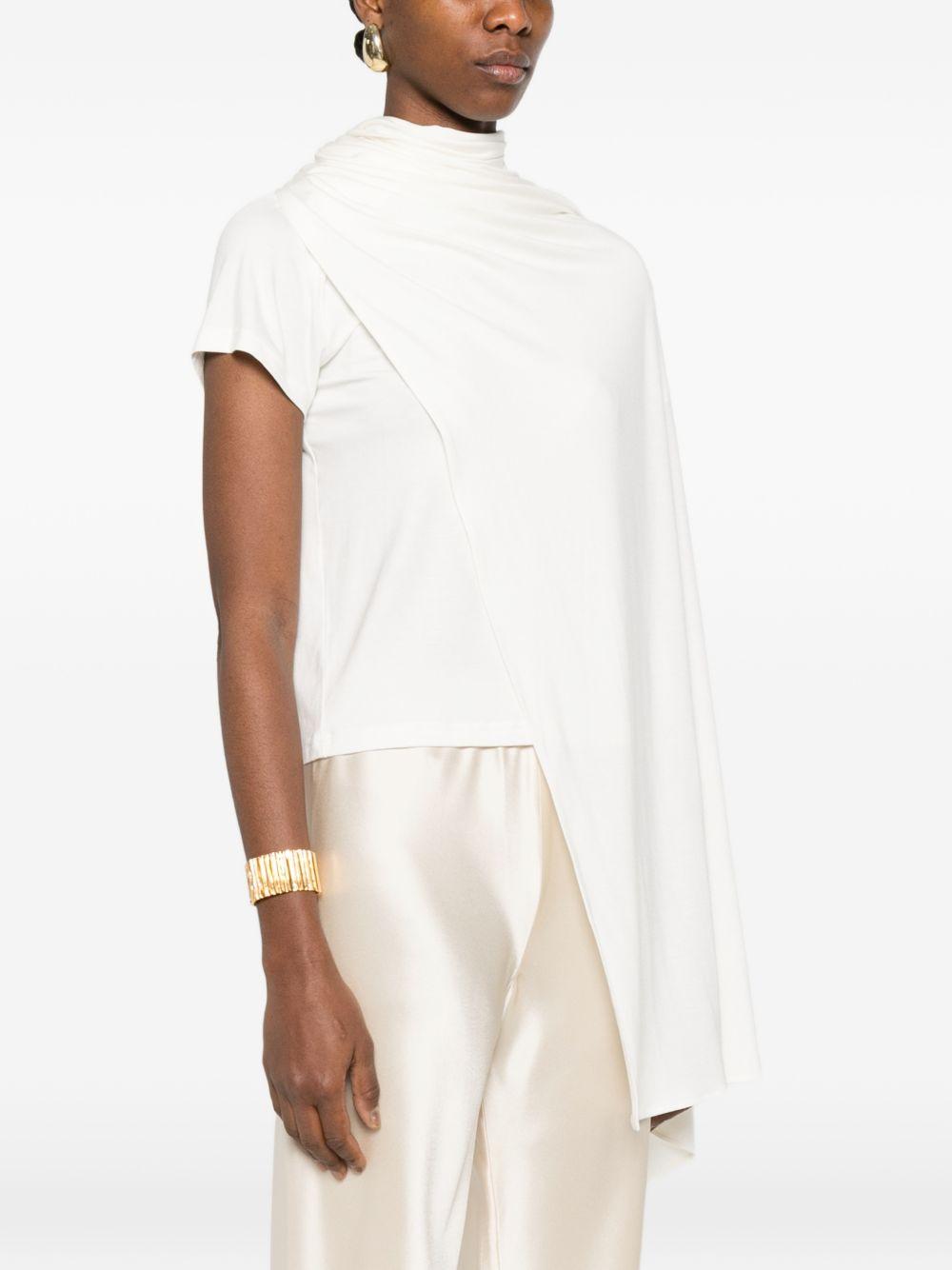 T-shirt con dettaglio a foulard in bianco Magda butrym - donna 