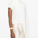 T-shirt con dettaglio a foulard in bianco Magda butrym - donna 