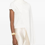T-shirt con dettaglio a foulard in bianco Magda butrym - donna 