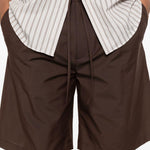 Shorts con coulisse in marrone Grayed - uomo 