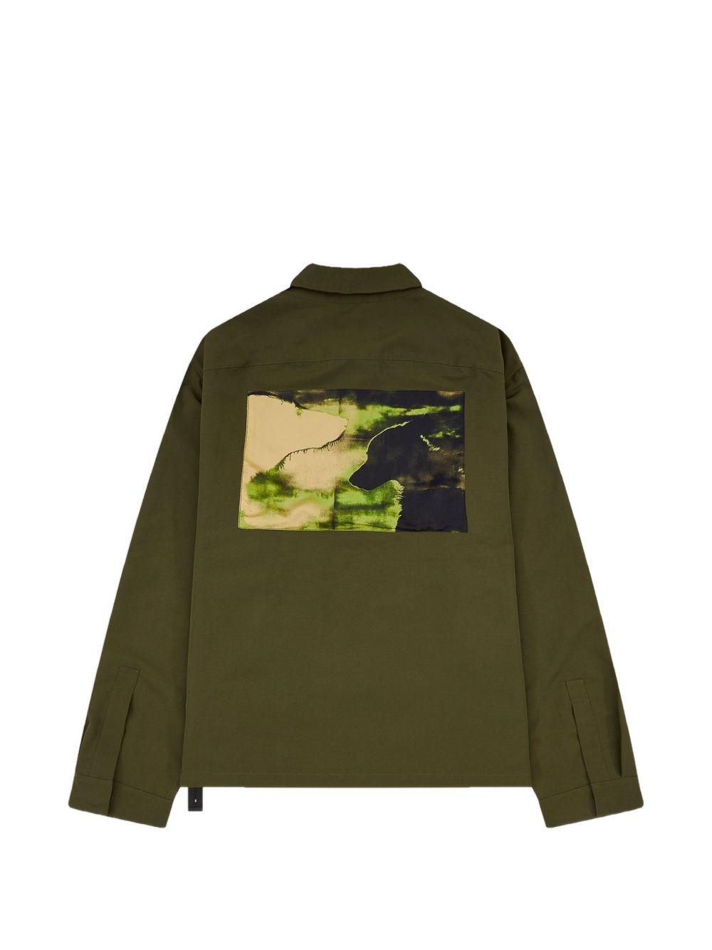 Camicia con grafica in verde Oamc peacemaker - uomo 