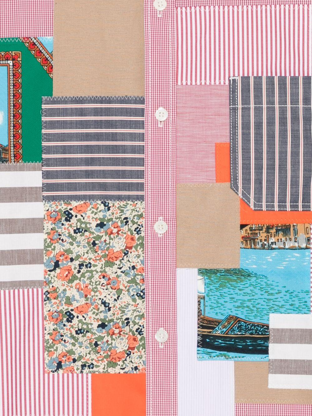 Camica con design patchwork  in rosa Junya watanabe - uomo 