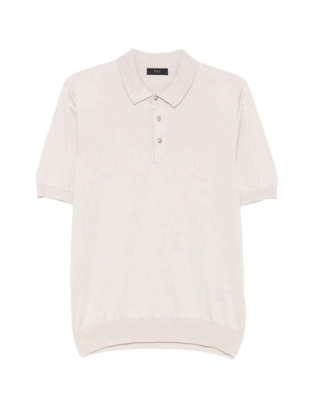 Polo con bottoni in bianco Fay - uomo 