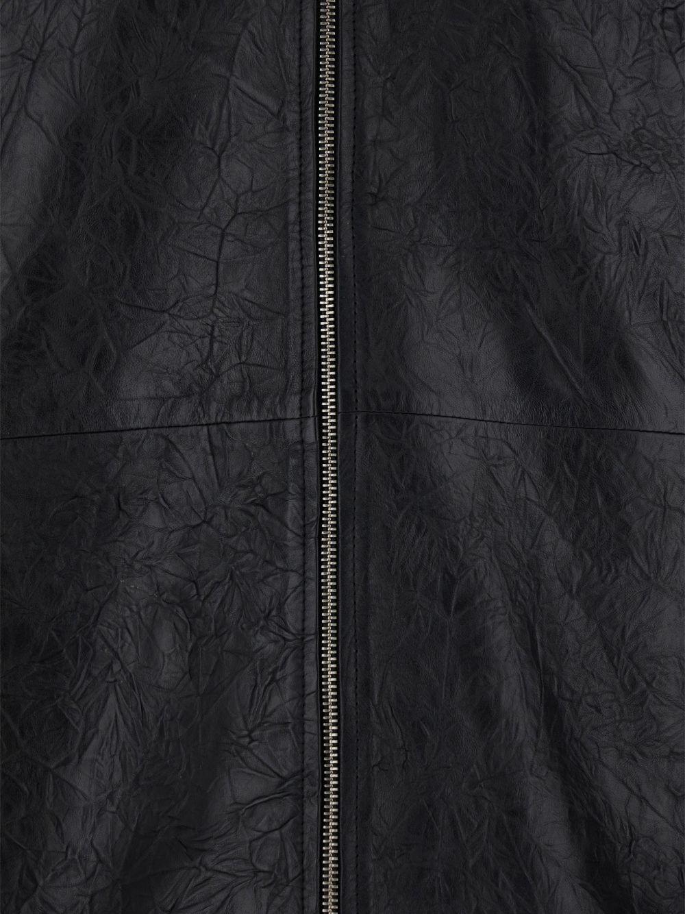 Giacca in pelle con zip in nero Sunflower - uomo 