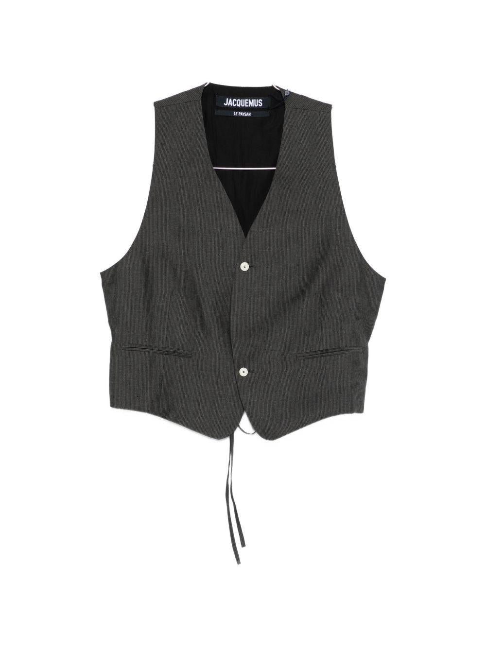 Gilet con bottoni raysan in grigio Jacquemus - uomo 