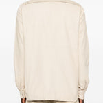 Giacca camicia con bottoni in pelle avorio Rick Owens - uomo 