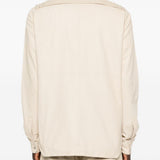 Giacca camicia con bottoni in pelle avorio Rick Owens - uomo 