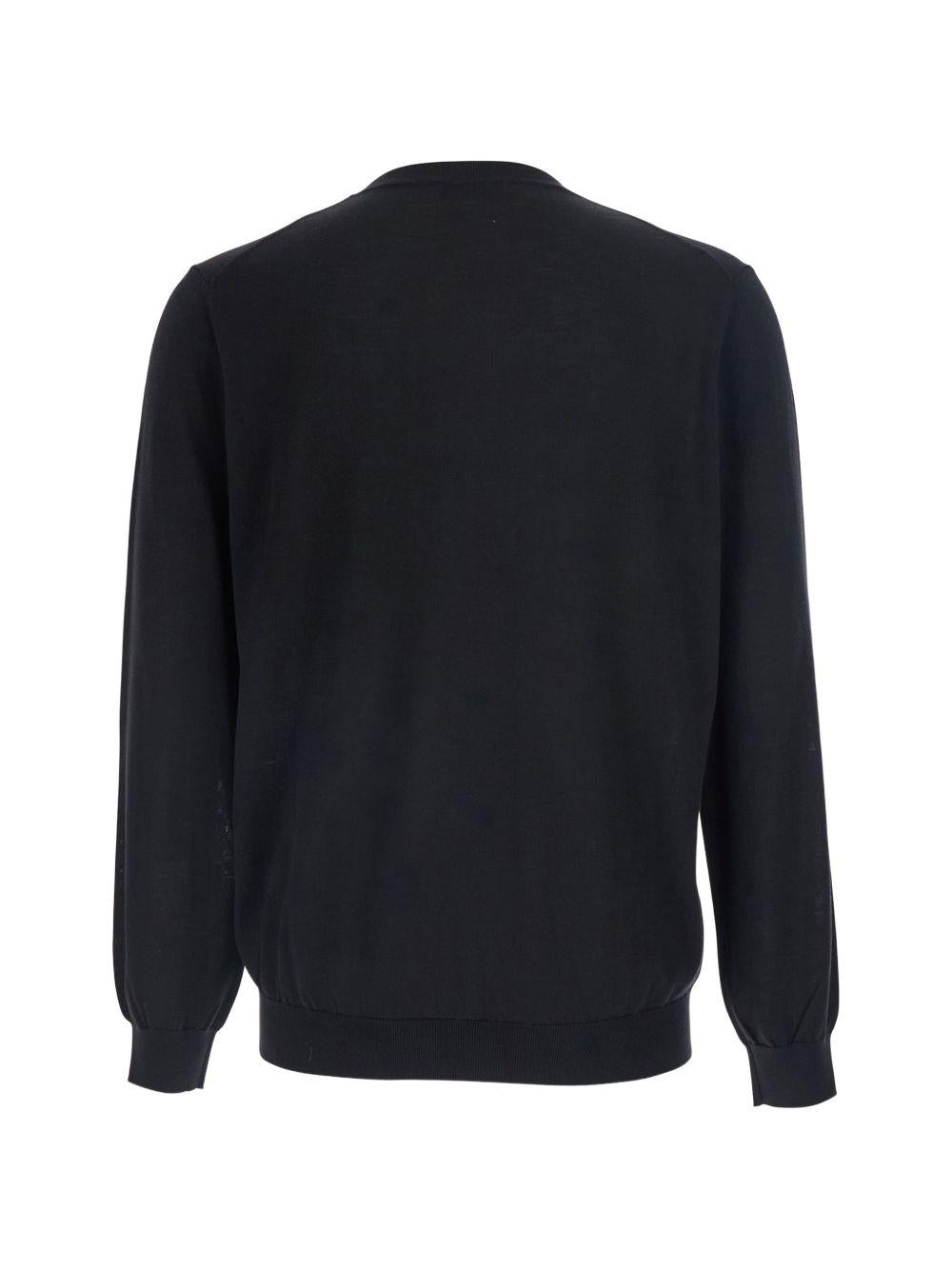 Maglione a girocollo in nero Kangra - uomo 