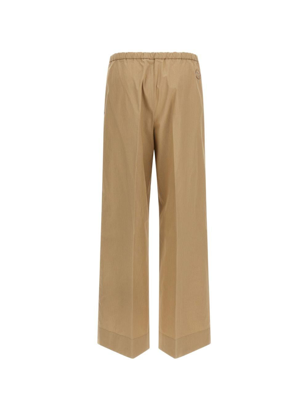 Pantaloni in popeline in beige Moncler - donna 