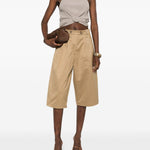 Pantaloncini con pieghe in beige Batakovic - donna 