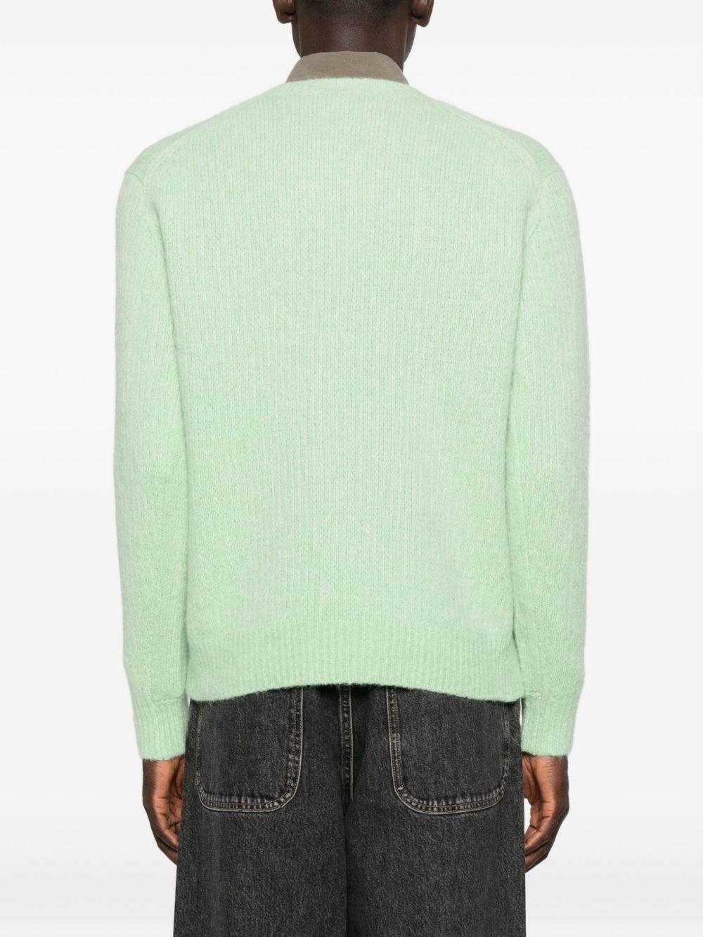 Maglione a girocollo yak in verde Sunflower - uomo 