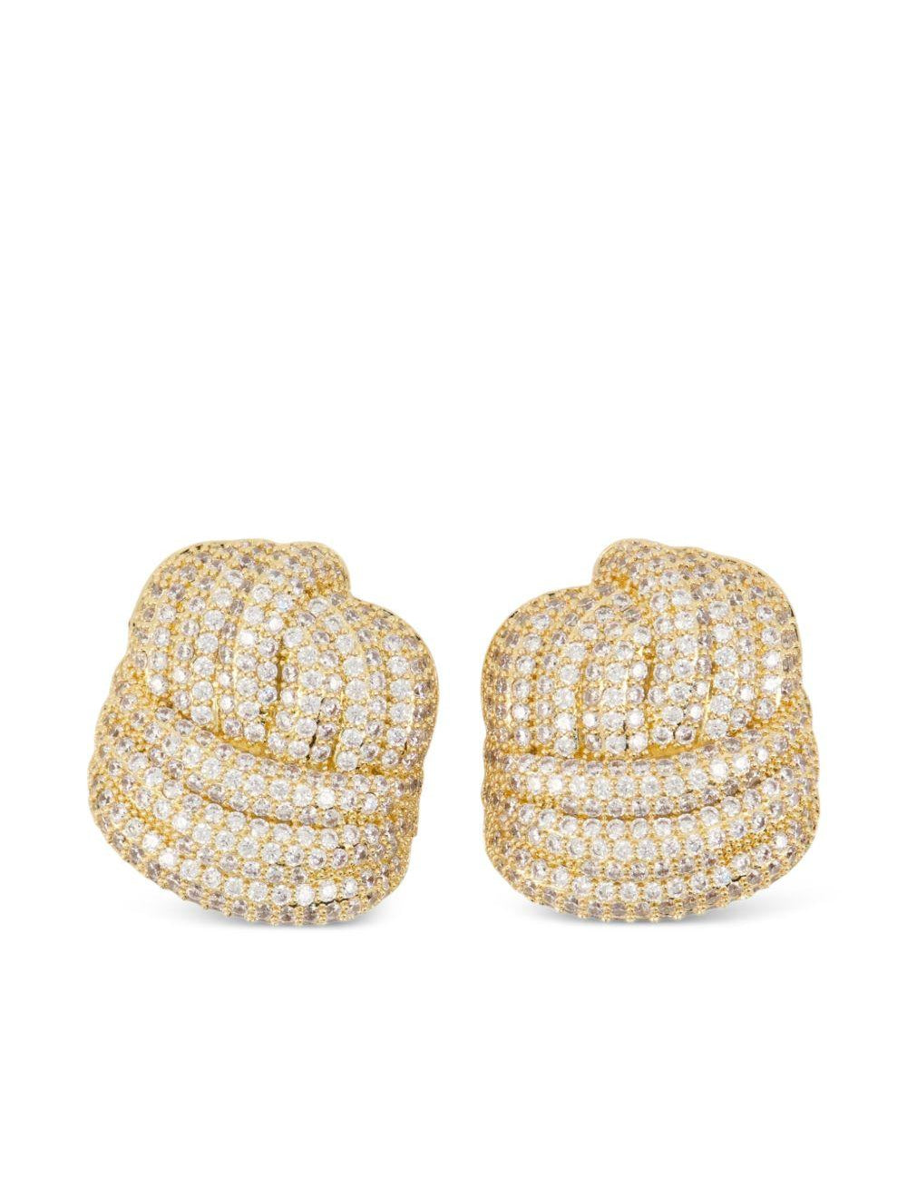 Orecchini con cristalli in oro Self-portrait - donna 