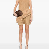 Shorts con coulisse in beige Loulou de saison - donna 