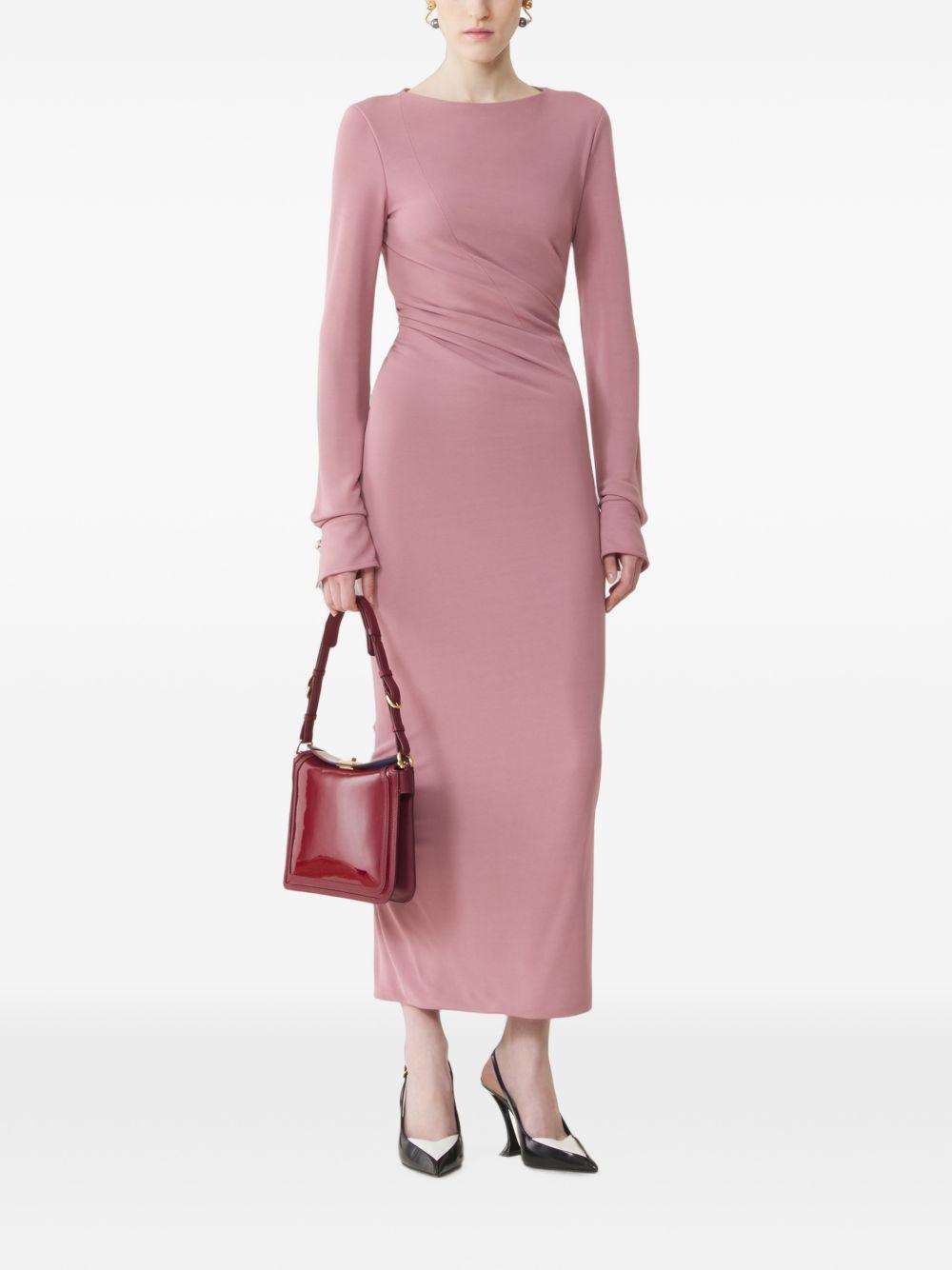 Abito midi in viscosa in rosa 