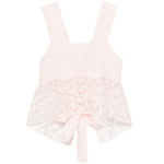 Top in pizzo con motivo floreale in rosa Maurizio - donna 