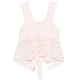 Top in pizzo con motivo floreale in rosa Maurizio - donna 