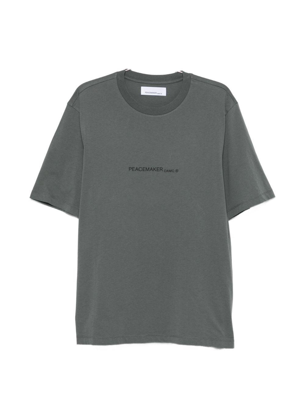 T-shirt con stampa grafica "Peacemaker" in grigio Oamc peacemaker - uomo 