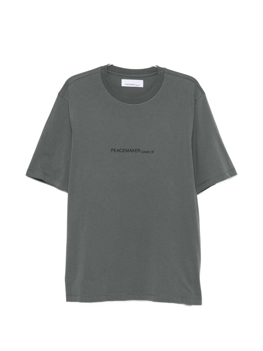 T-shirt con stampa grafica "Peacemaker" in grigio Oamc peacemaker - uomo 