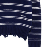 Polo a righe effetto usurato in blu e bianco Shushu/tong - donna 