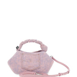 Borsa a mano bou small in denim rosa Ganni - donna 