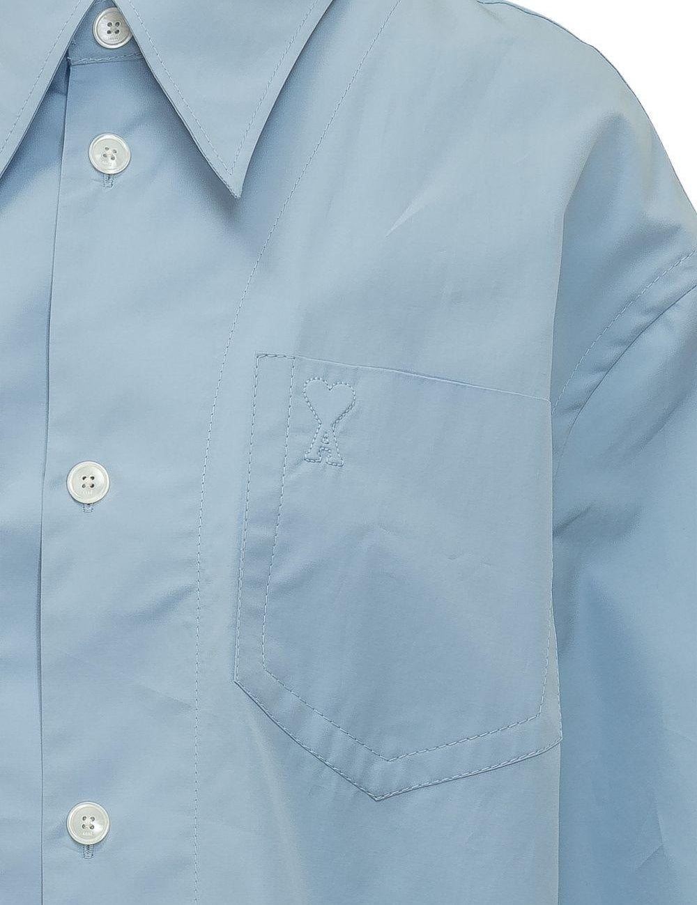 Camicia lunga Ami de Coeur in azzurro Ami Paris - donna 