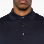 Polo con bottoni in blu Lardini - uomo 