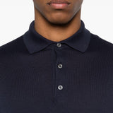 Polo con bottoni in blu Lardini - uomo 