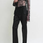 Blusa semi-trasparente con ricami in nero Toteme - donna 