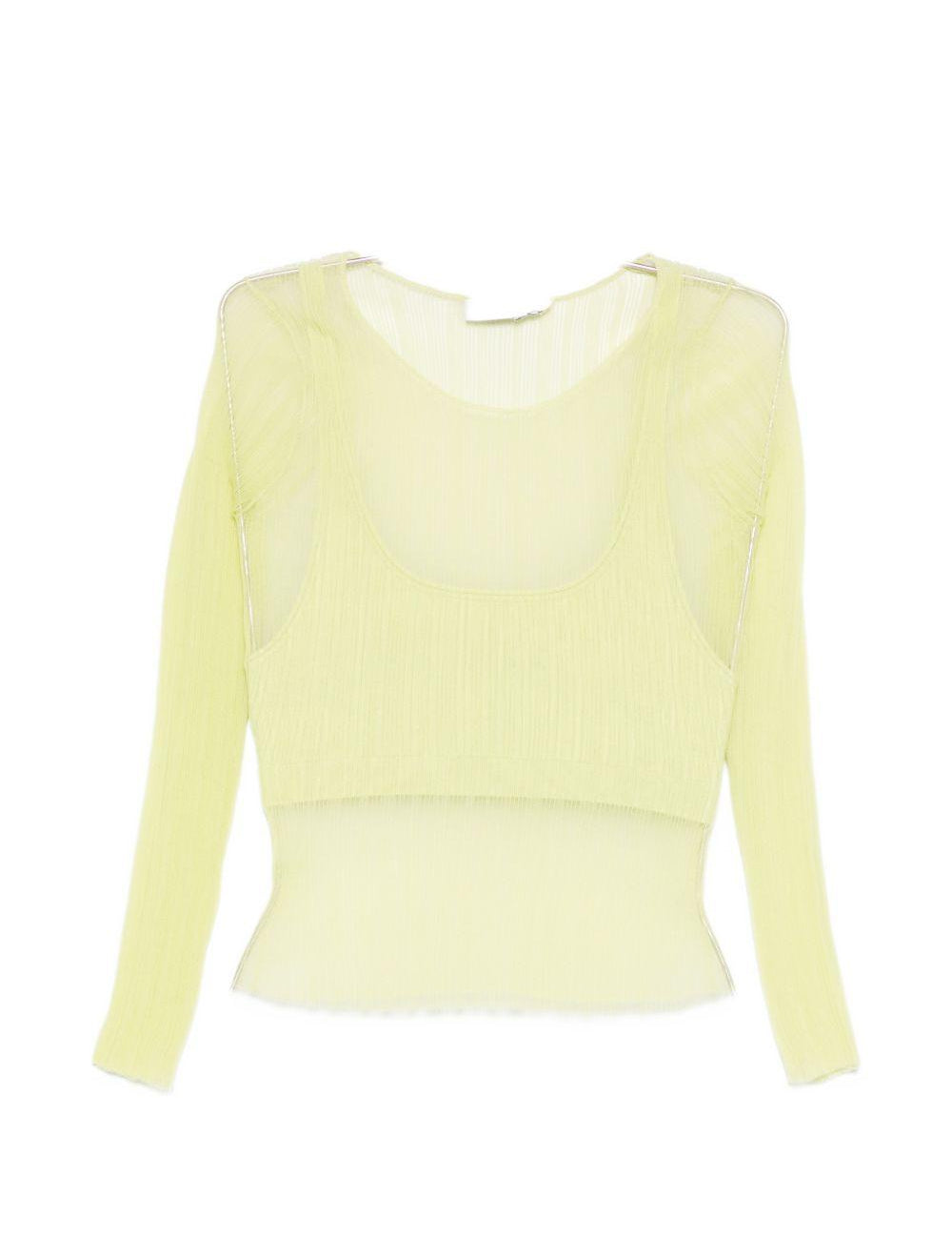 Top a maniche lunghe in giallo Simkhai - donna 