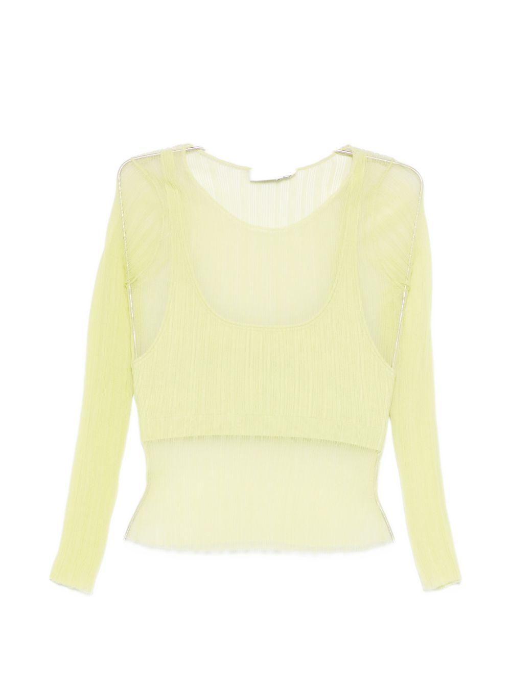 Top a maniche lunghe in giallo Simkhai - donna 