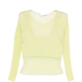 Top a maniche lunghe in giallo Simkhai - donna 
