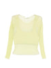 Top a maniche lunghe in giallo Simkhai - donna