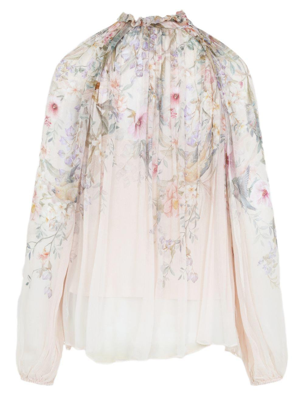 Blusa Rebellion con stampa in avorio Zimmermann - donna 