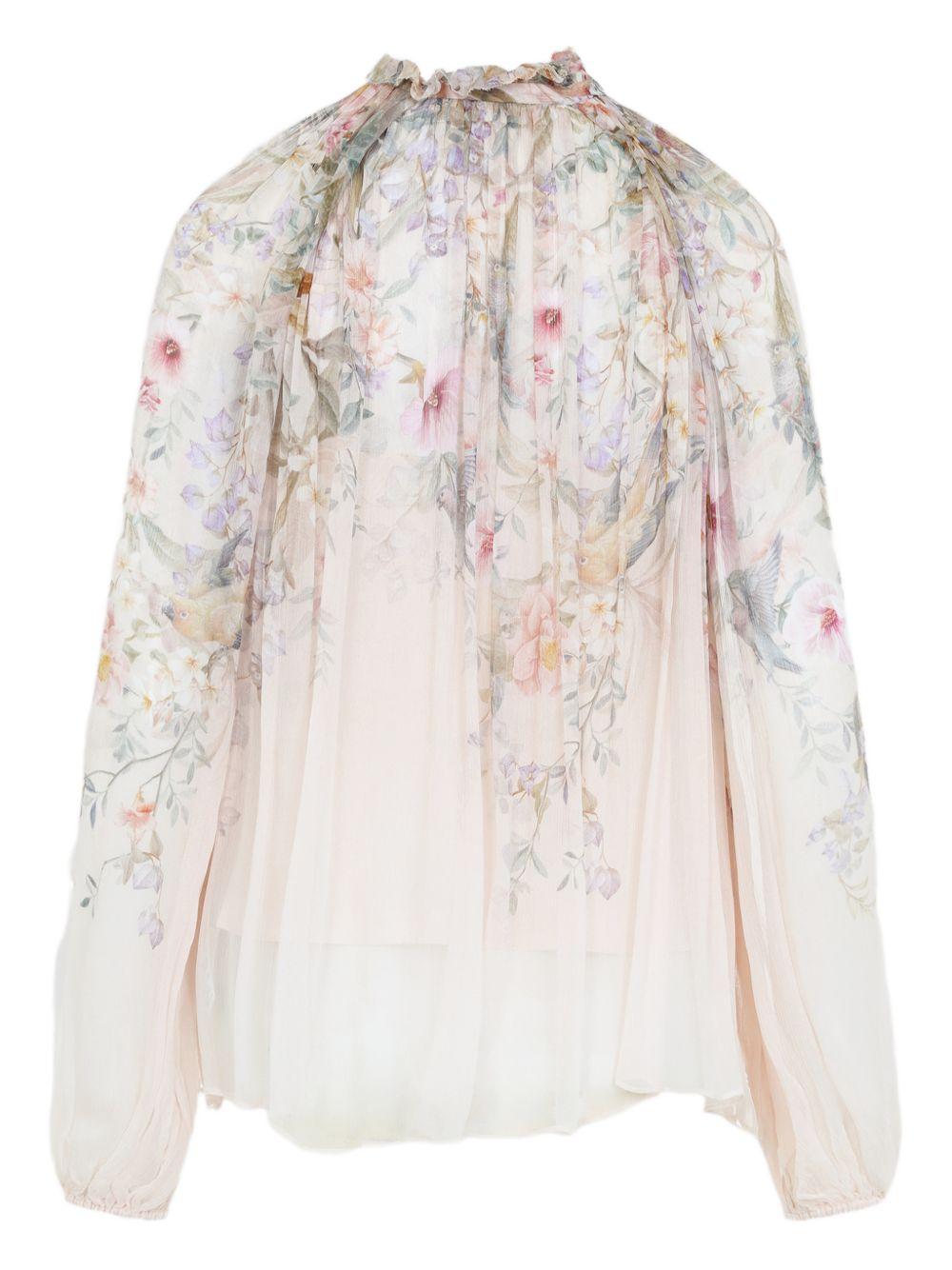 Blusa Rebellion con stampa in avorio Zimmermann - donna 