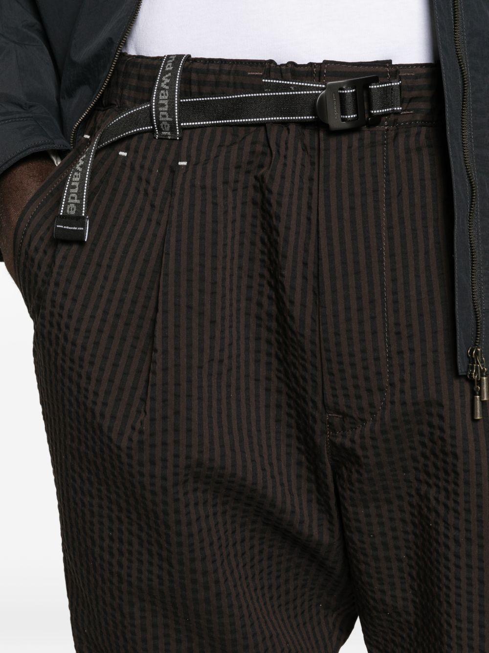 Pantaloni a righe in marrone and Wander - uomo 