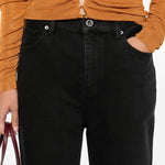 Jeans dritti con 5 tasche in nero Self-portrait - donna 