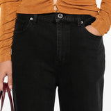 Jeans dritti con 5 tasche in nero Self-portrait - donna 