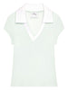 Polo con scollo a V in verde Courrèges - donna