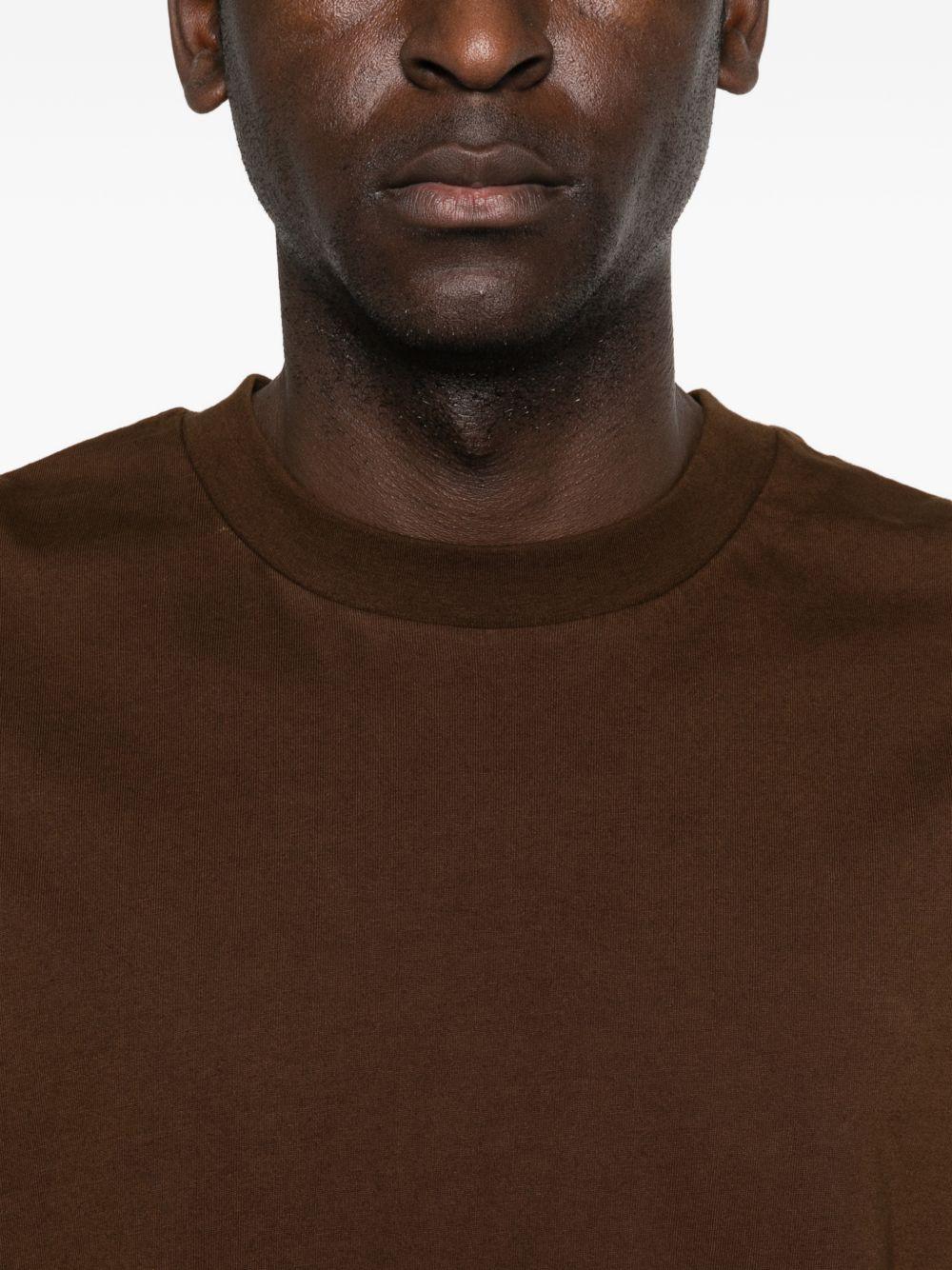 T-shirt girocollo in marrone Entire studios - unisex 