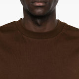 T-shirt girocollo in marrone Entire studios - unisex 