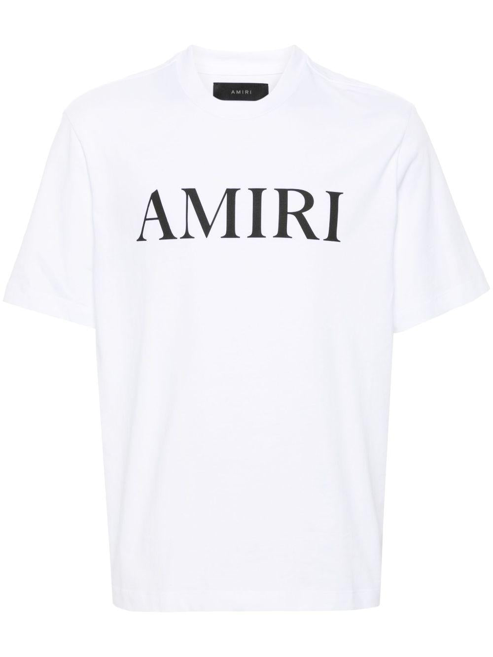 T-shirt a maniche corte con logo  in bianco 
