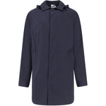 Cappotto impermeabile con cappuccio rimovibile in blu Aspesi - uomo 