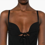 Abito nero dettaglio cut-out in nero - donna 