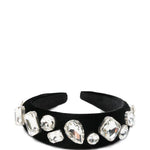 Cerchietto con cristalli in nero David koma - donna 