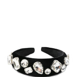 Cerchietto con cristalli in nero David koma - donna 