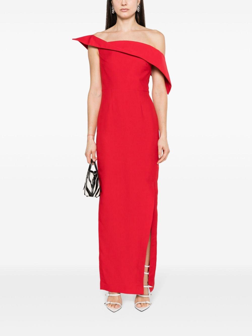 Abito con spalle scoperte in rosso - donna 