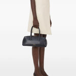 Gonna midi gora in pelle bianco Loulou de saison - donna 