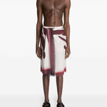 Sarong con stampa astratta in borgogna Dries van noten - uomo 