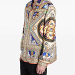 Camicia in seta con stampa grafica multicolore Casablanca - uomo 